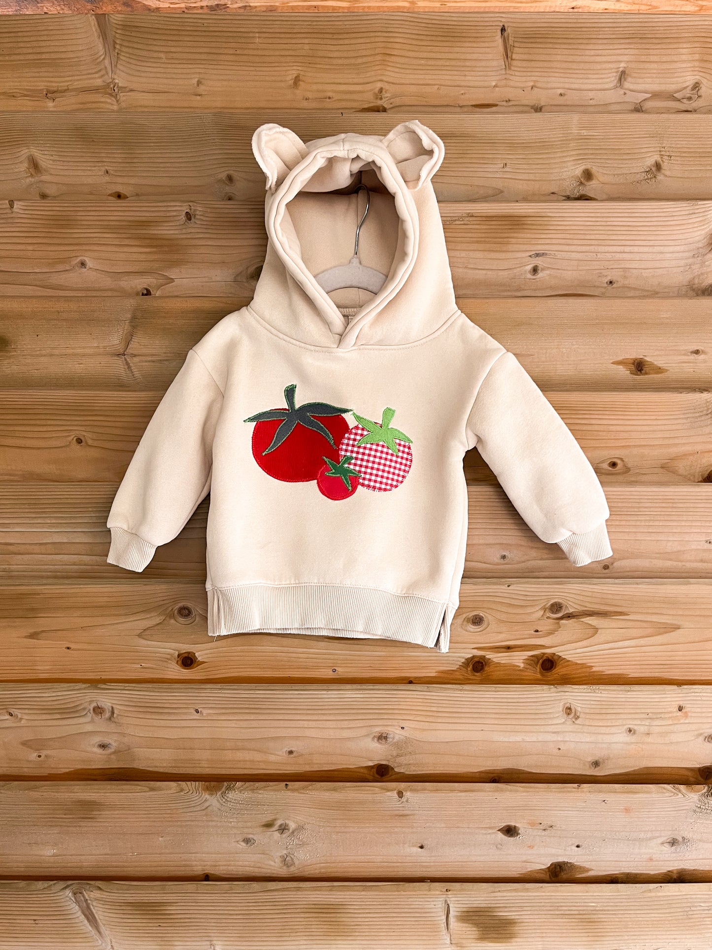 Tan Tomato Hoodie with Ears - size 2T