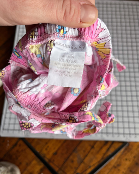 Pink Floral Halter Dress- approx size 6m