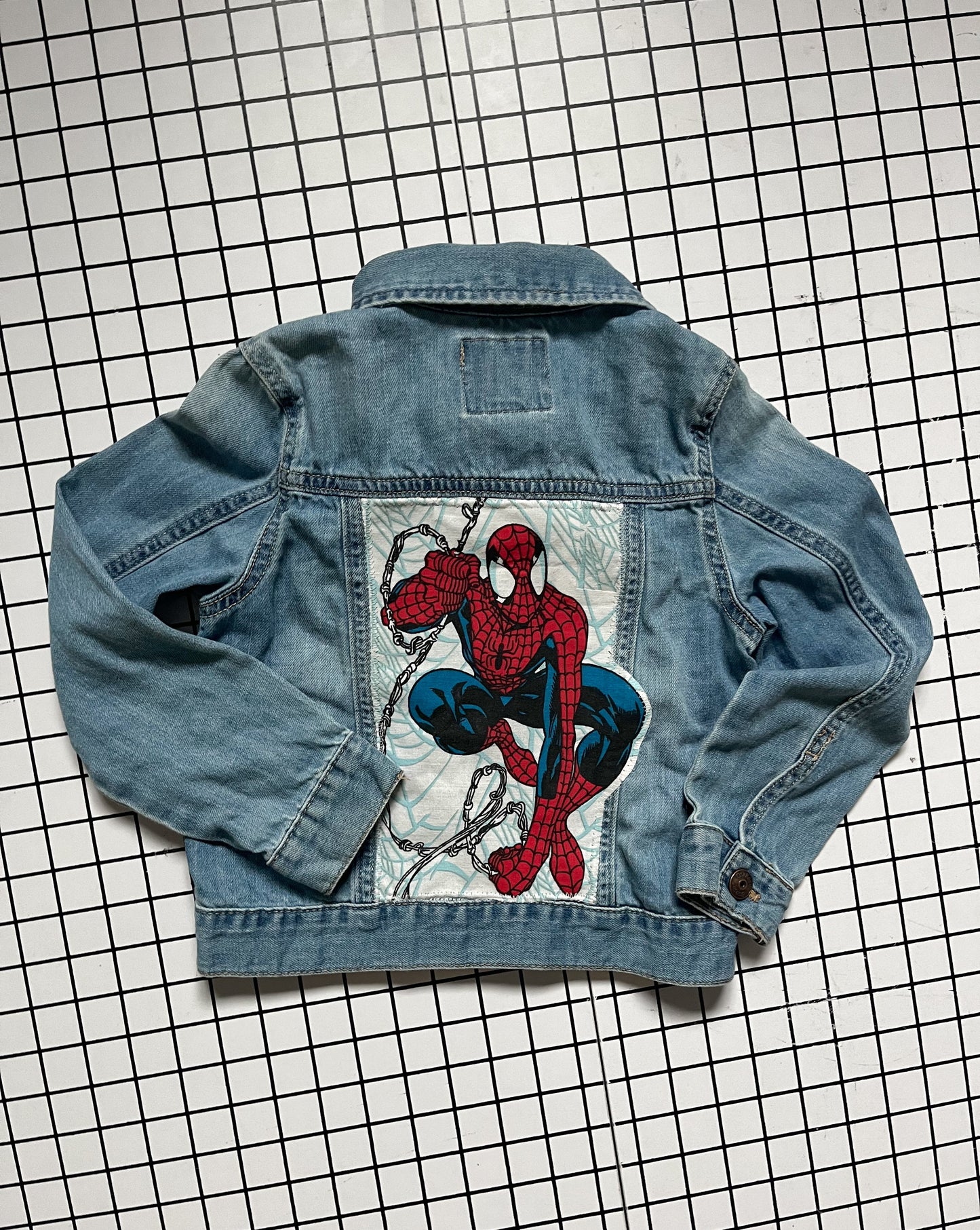 Spiderman Be Kind Rewind Denim Jacket - size 6