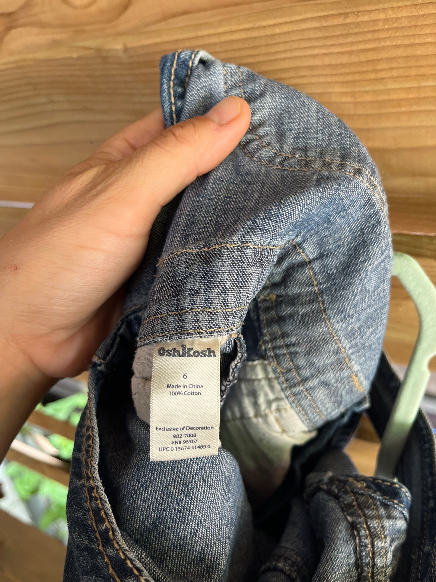Denim Strawberry Overall Skirt- size 6