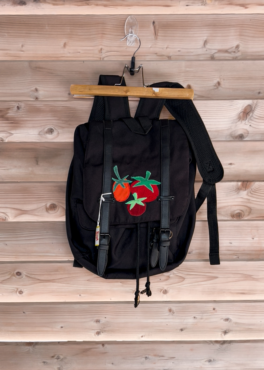 Black Canvas Tomato Cargo Backpack