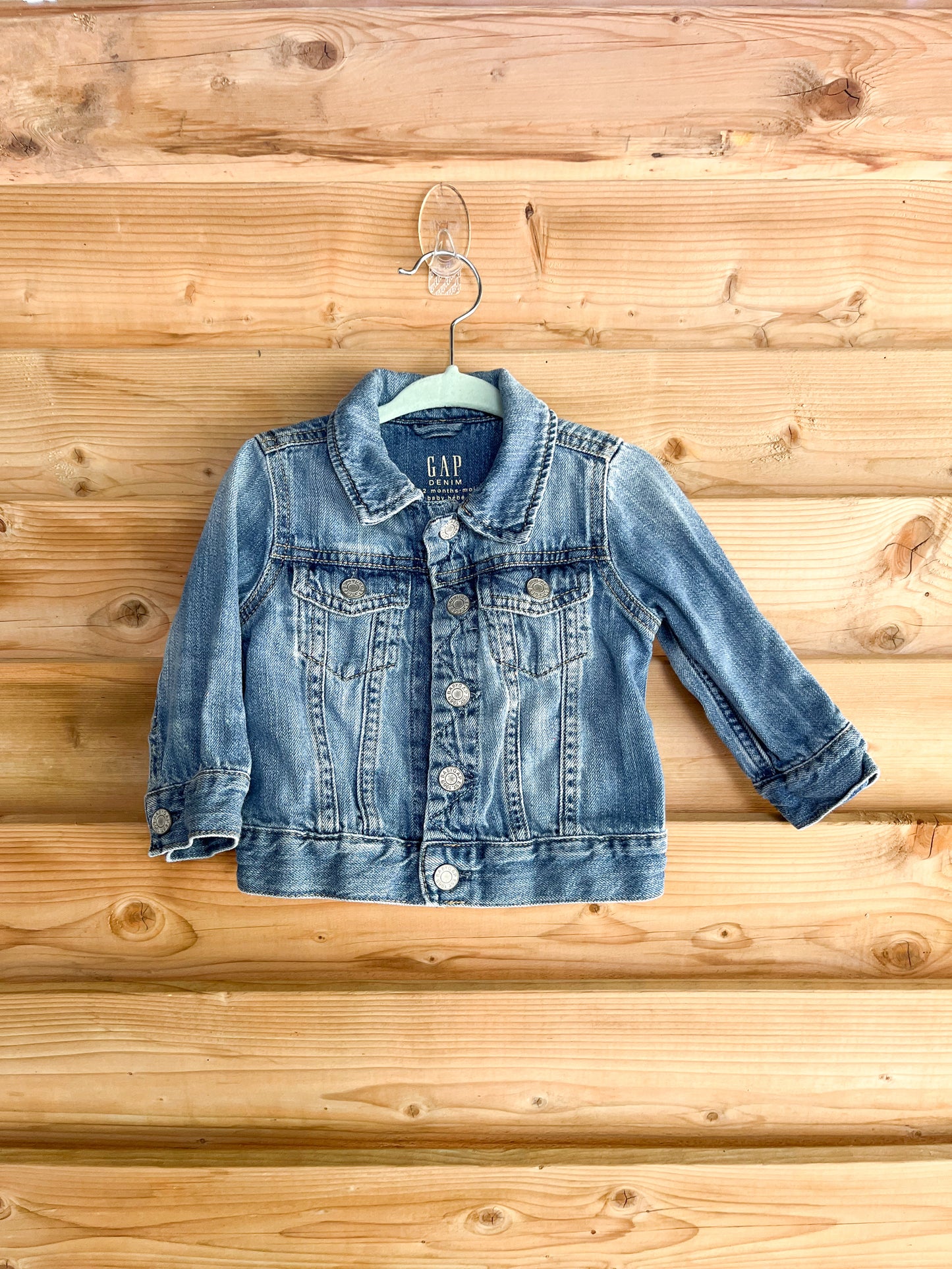 Strawberry Jean Jacket - size 6-12mos