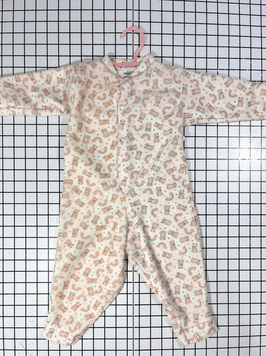Vintage Flannel Unicorn Sleeper - approx size 12-18mos