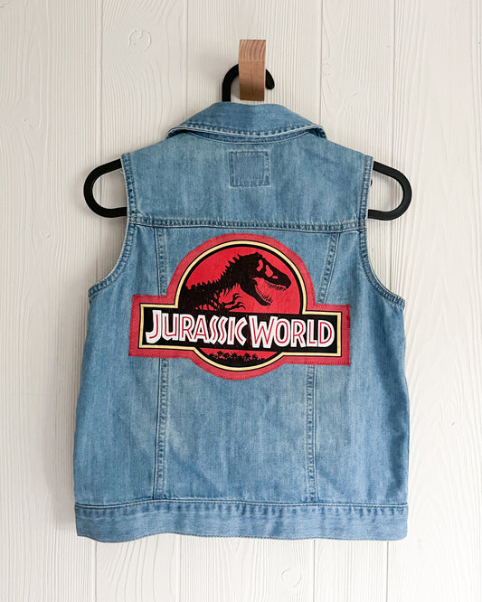 Jurassic World Be Kind Rewind Denim Vest - size 12