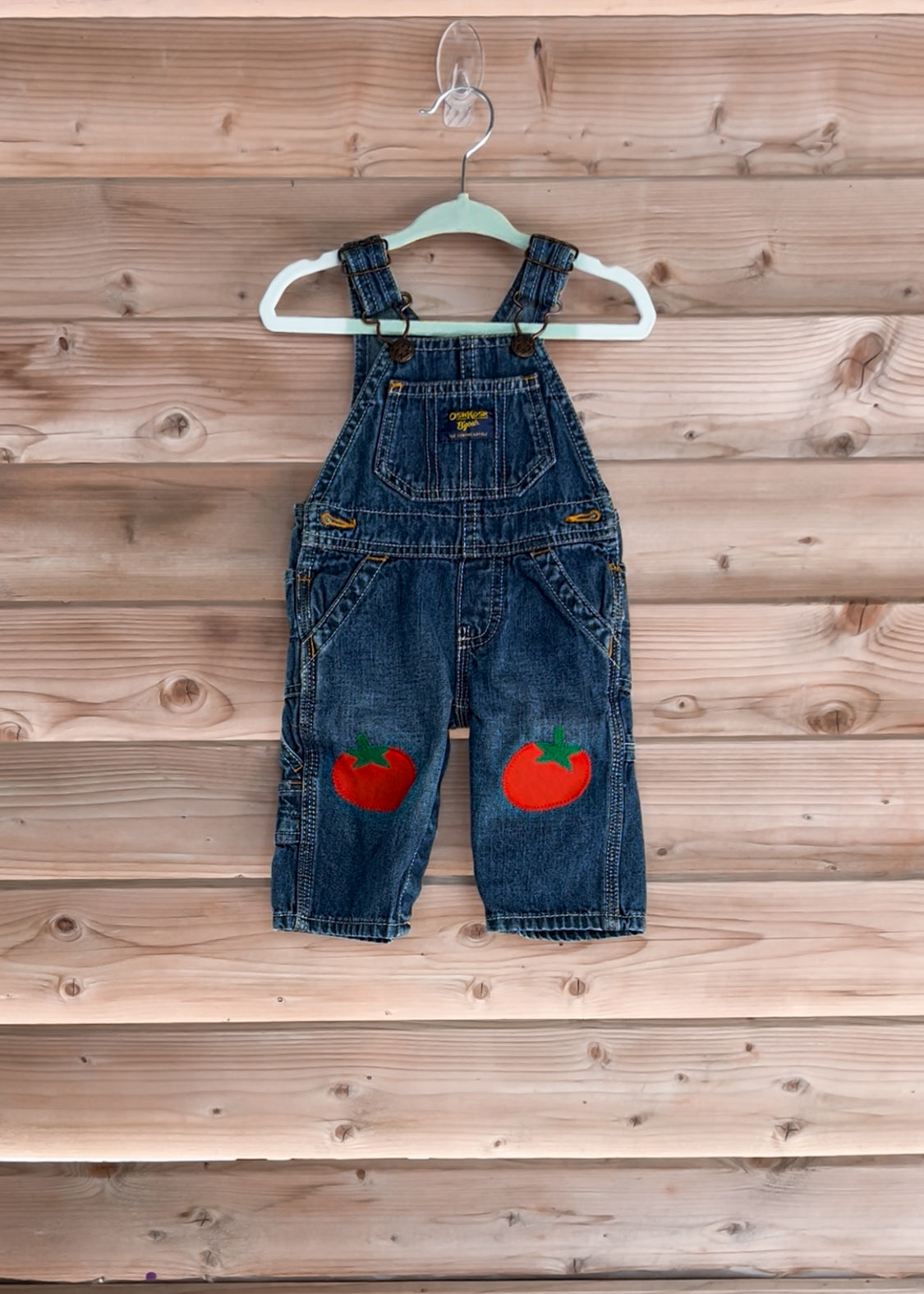 Denim Tomato Overalls - size 3mos