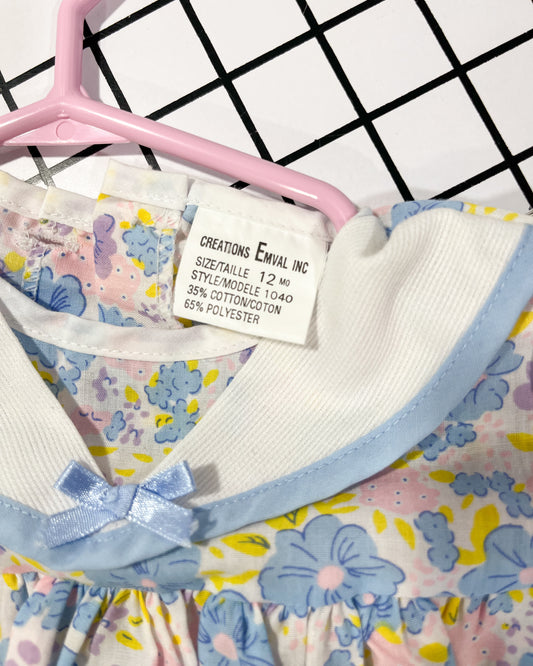 Vintage floral dress 12mos
