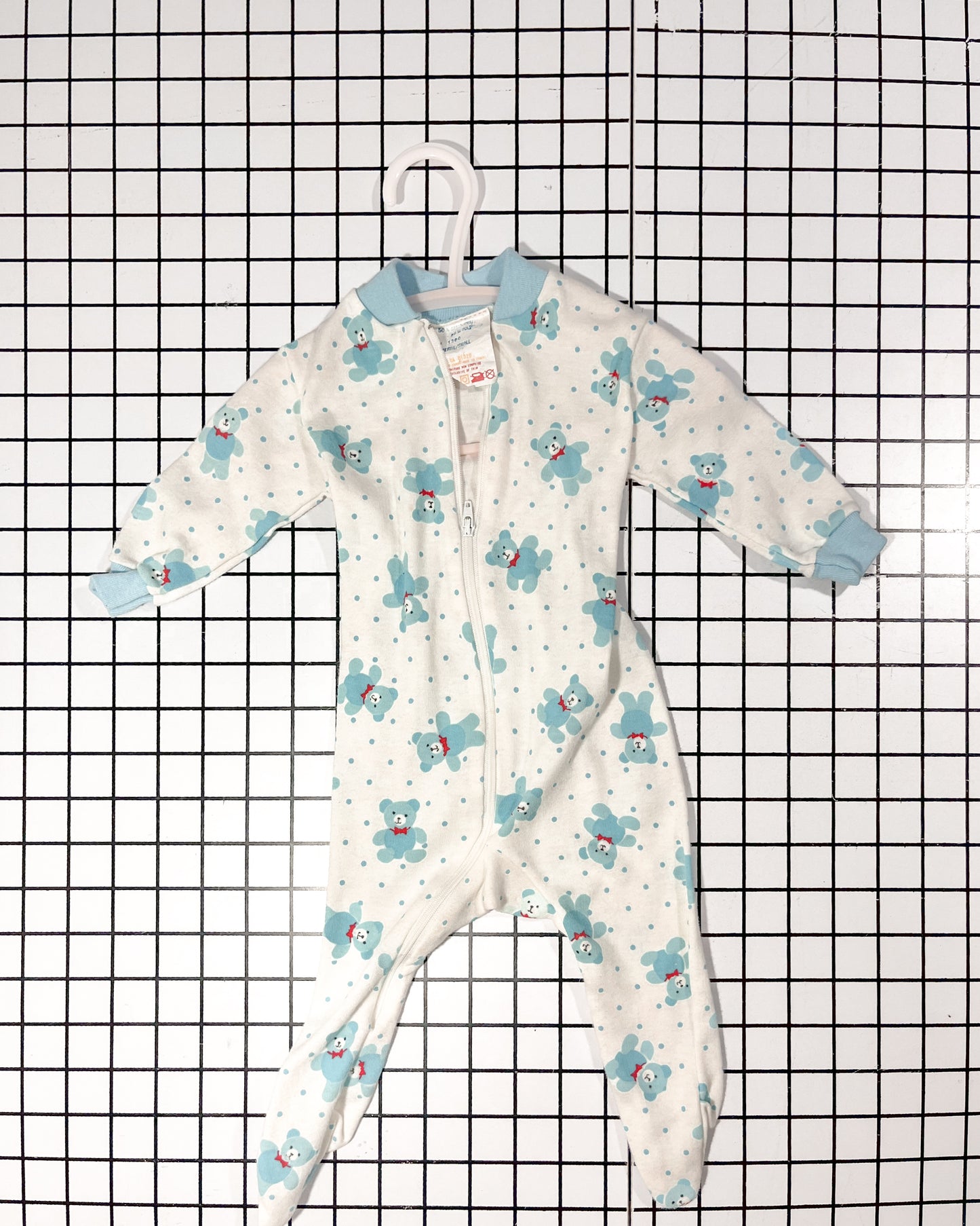 Vintage Teddy Bear Sleeper - approx size 3-6mos