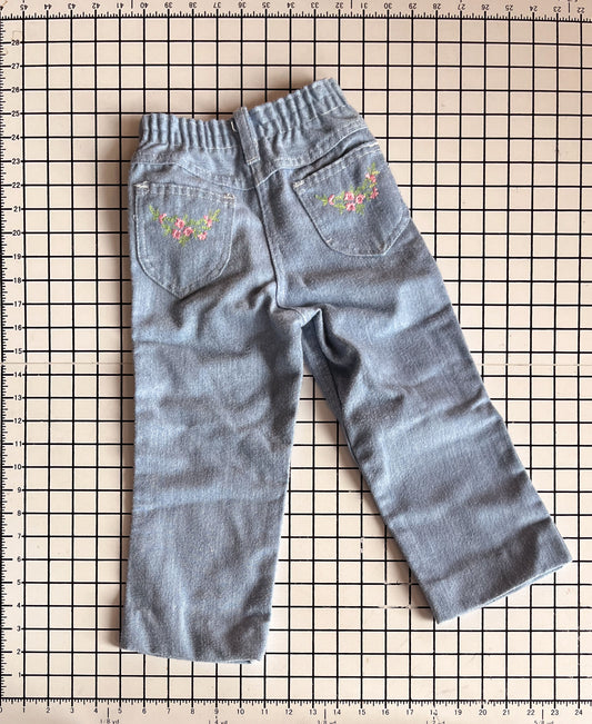 Vintage Embroidered Jeans - approx size 4/5 (hemmed after market)