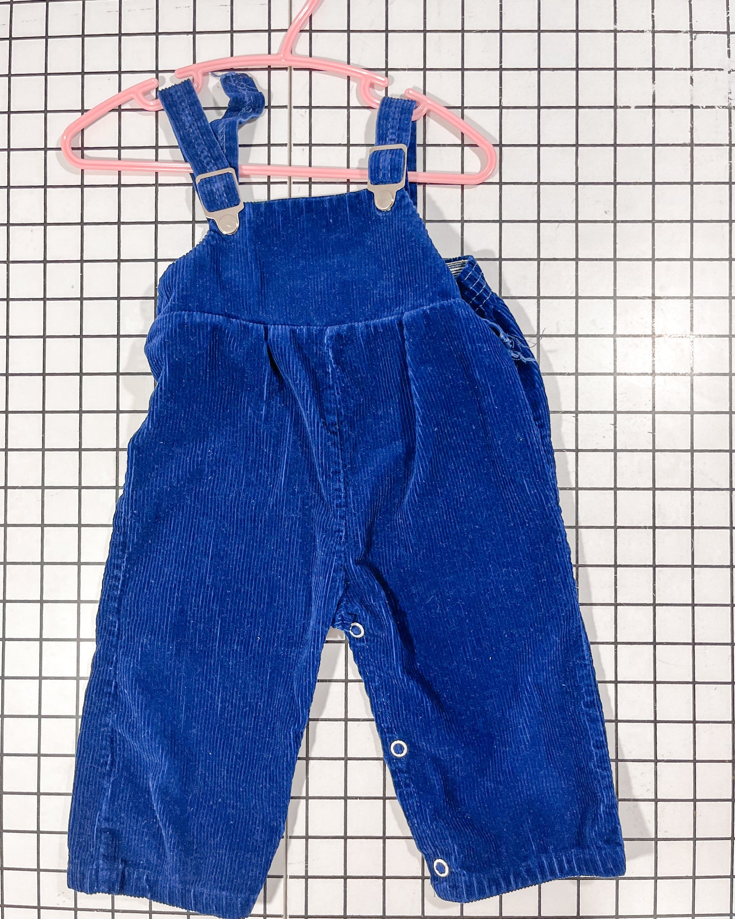Vintage Blue Corduroy Overalls - approx size 12mos