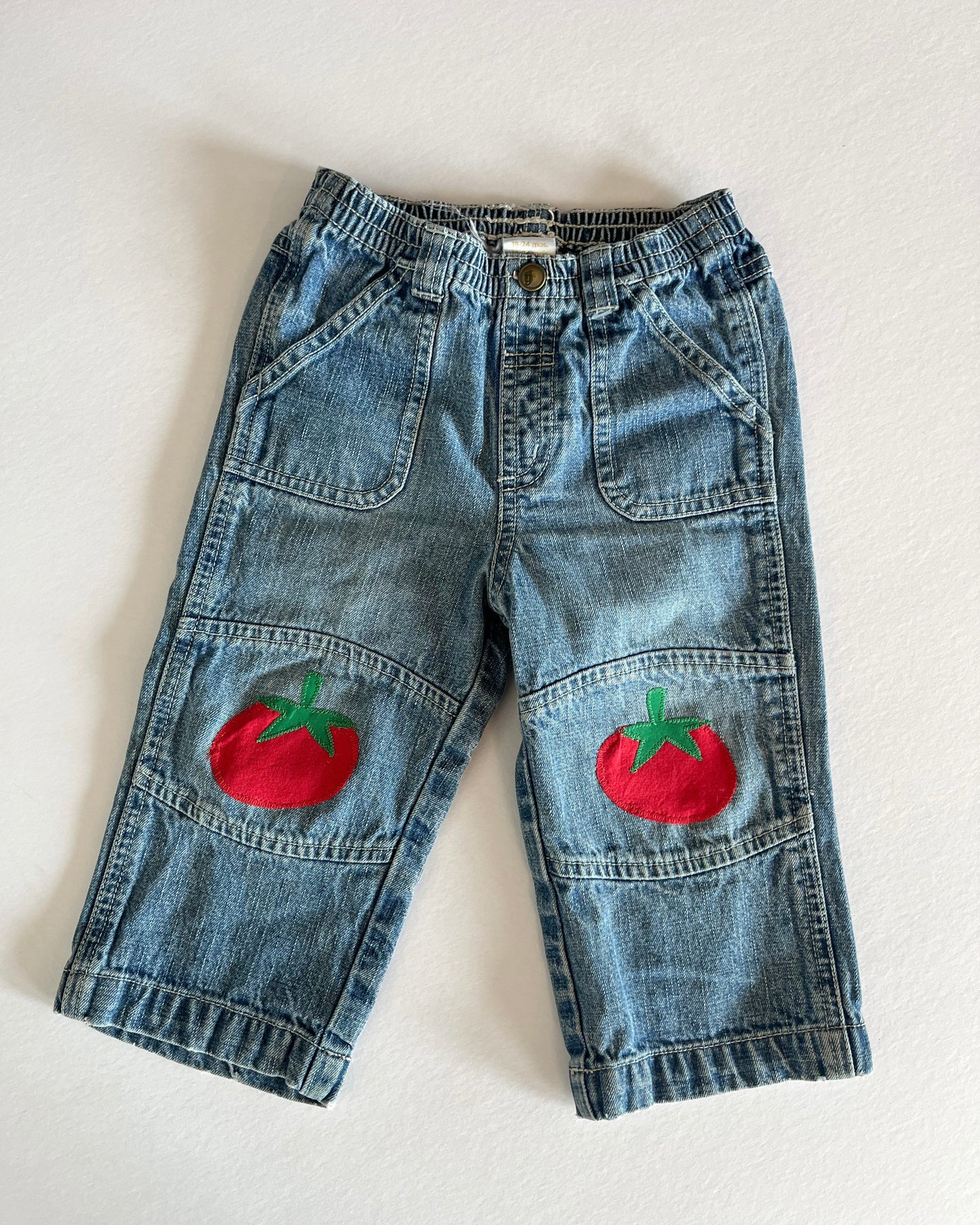 Double Knee Tomato Workwear Jeans - Size 18-24m