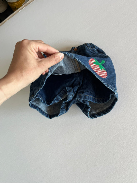 Denim Tomato Skort - Size 6-12mos