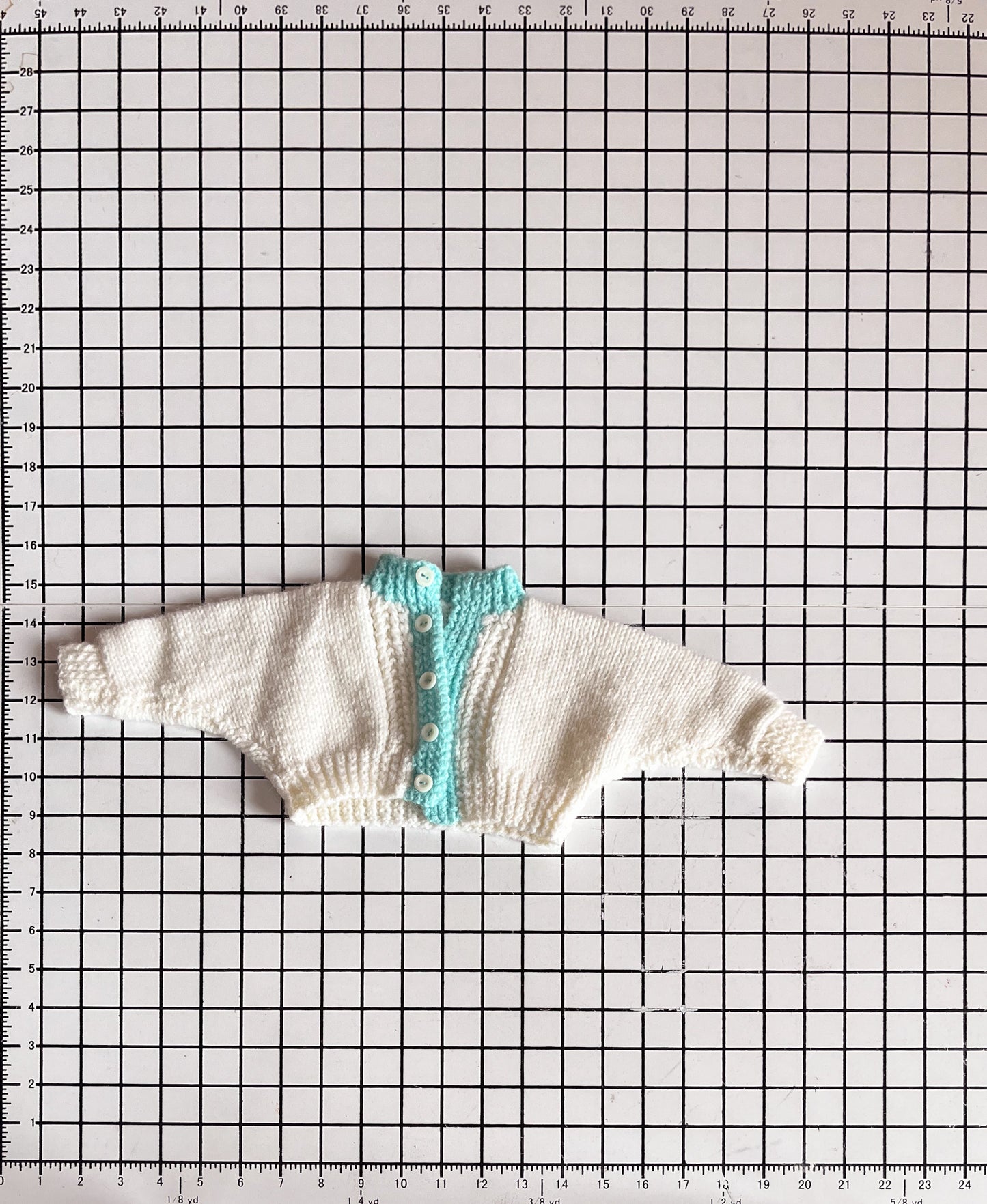 Handknit cardigan- approx size pre-nb