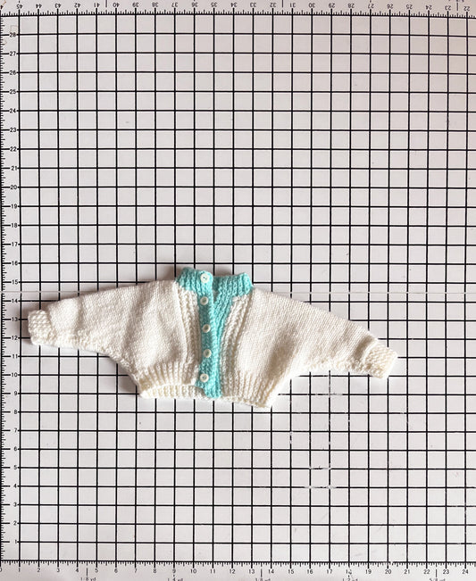 Handknit cardigan- approx size pre-nb