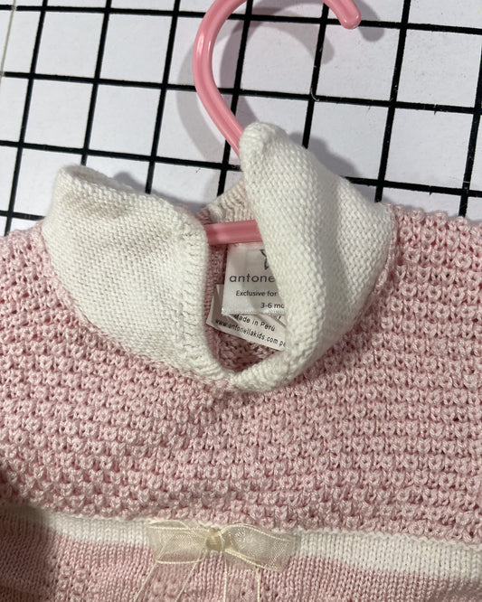 Vintage Collared Sweater - approx size 6-9 mos