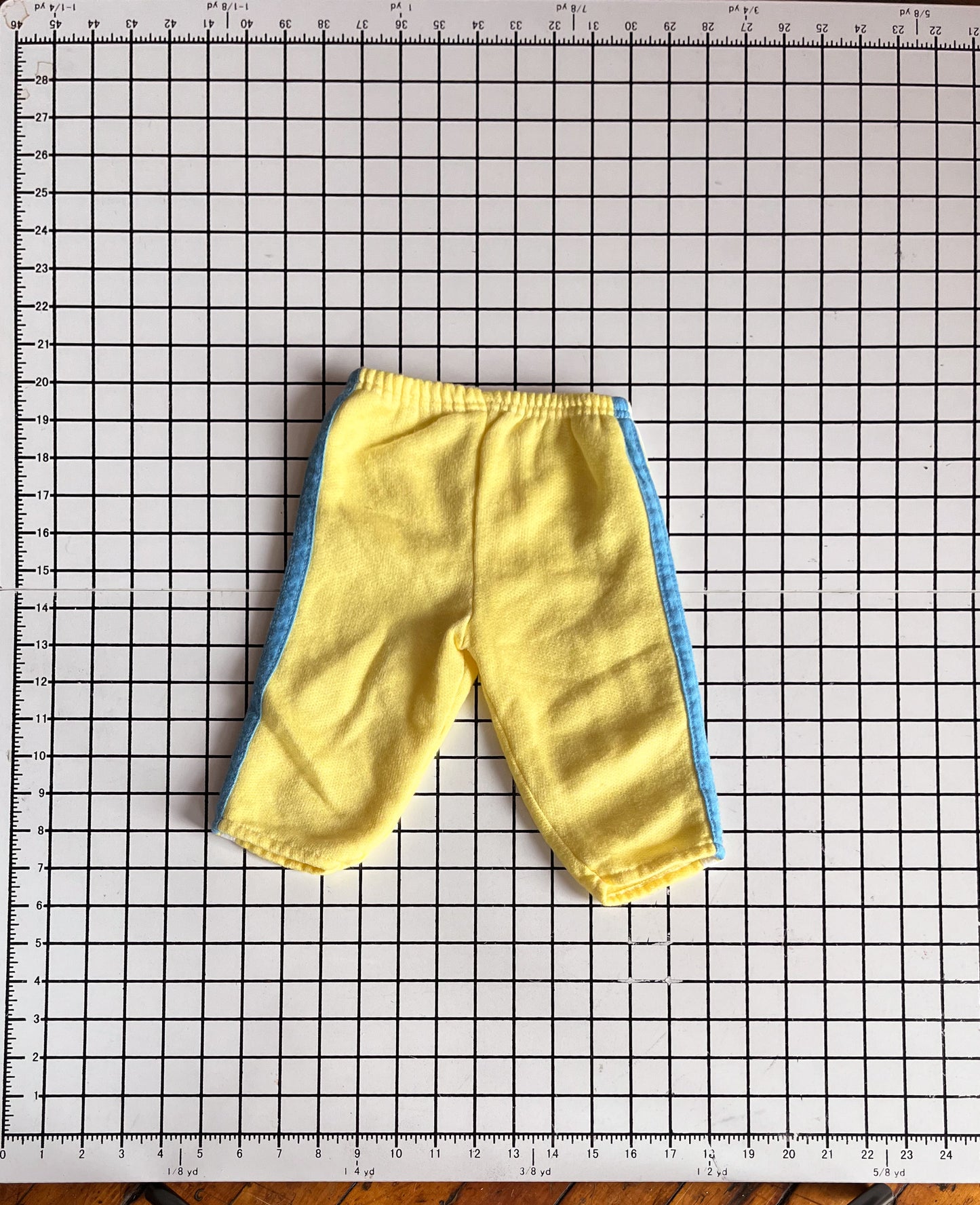 Yellow Striped Terry Trackpants - approx size 9-12m