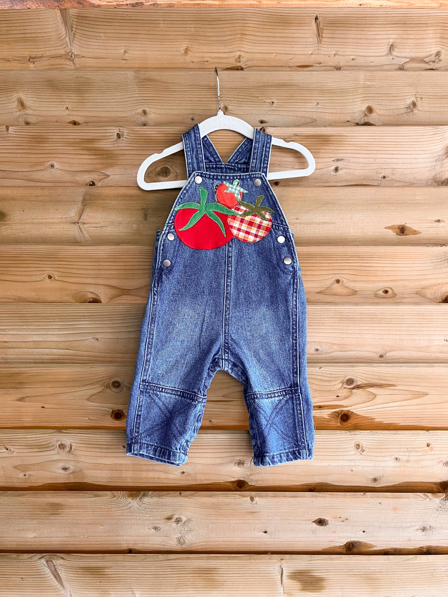 Soft Denim Tomato Overalls - size 6-9mos