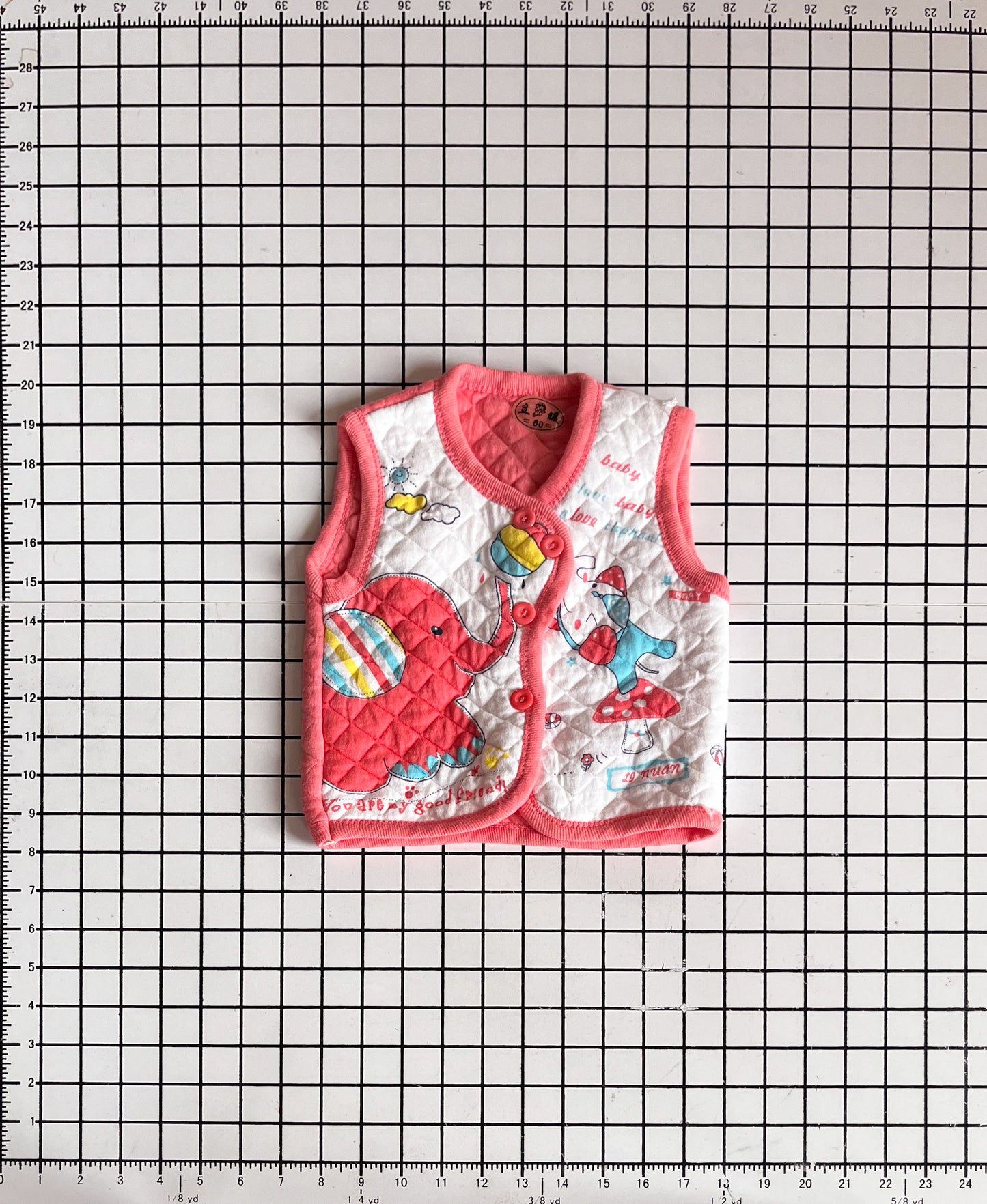 Quilted Circus Vest - approx size 9m