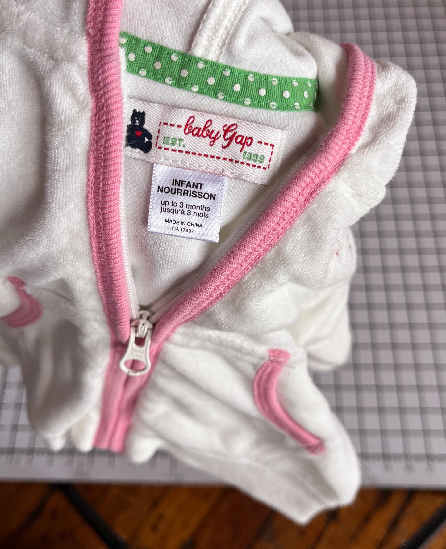 Baby Gap Terry Zip-Up - approx size 0-3m