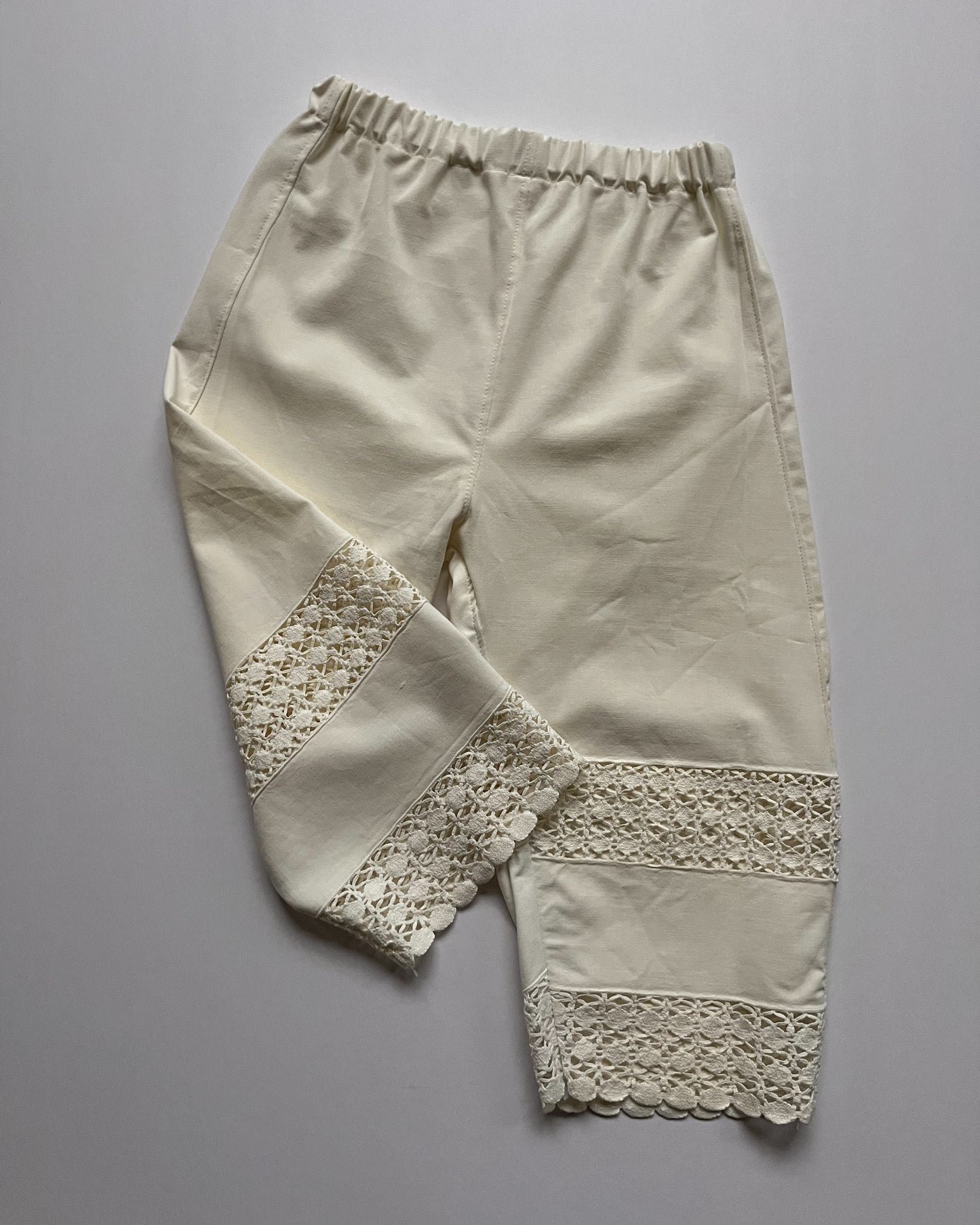 Ivory and Cotton Lace Pant - size 4