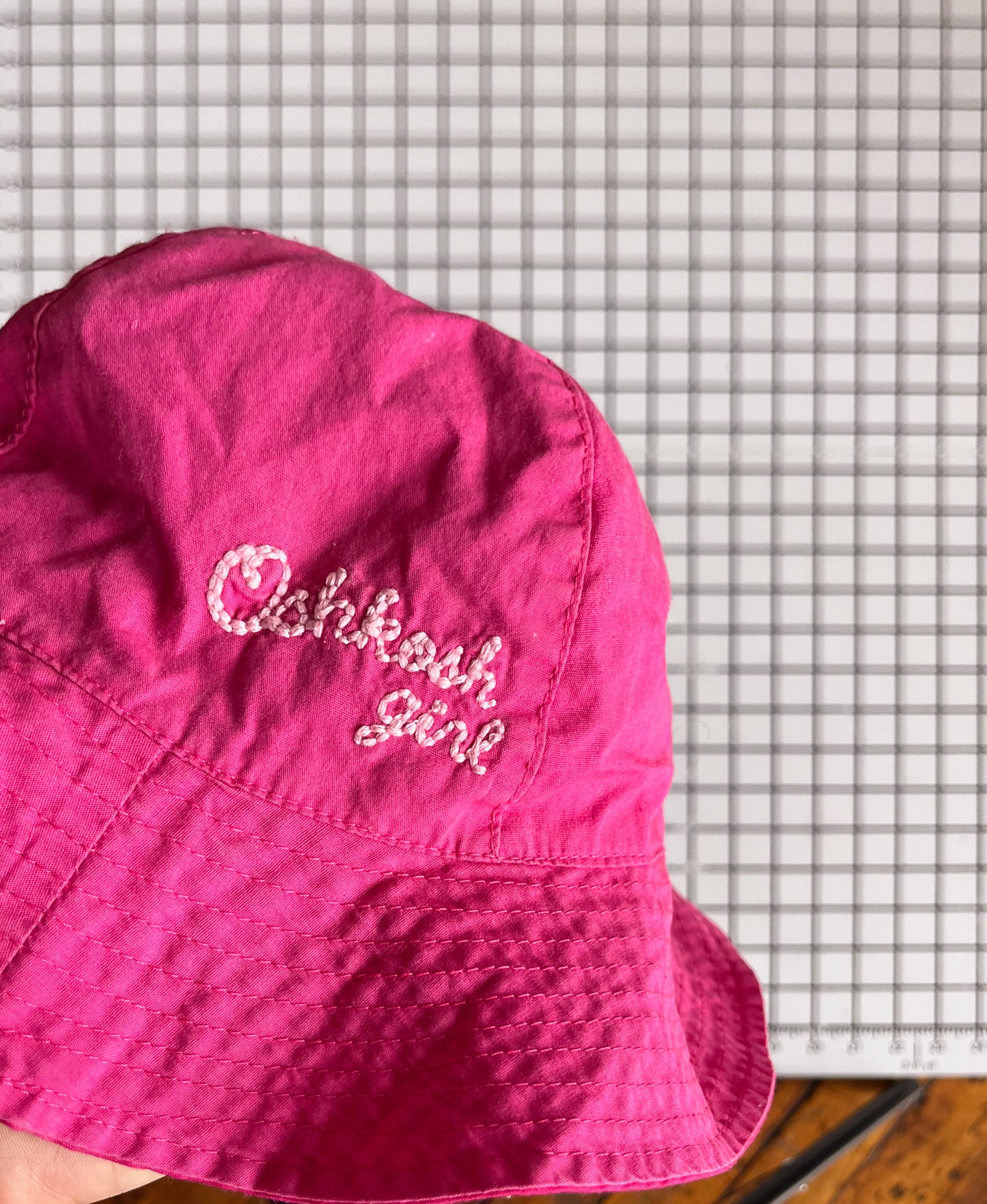 Pink Bucket Hat - approx size 1-2y