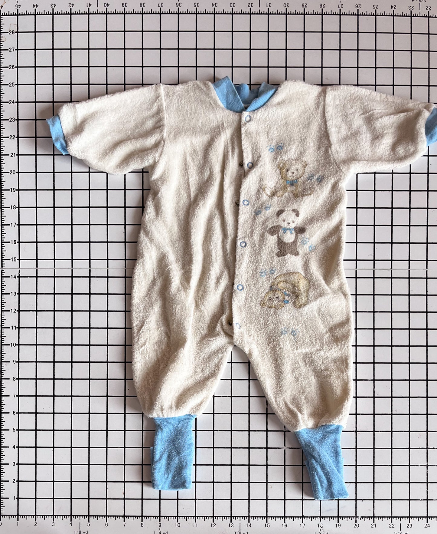Teddy Bear Terry Snuggabye Sleeper - approx size 12m