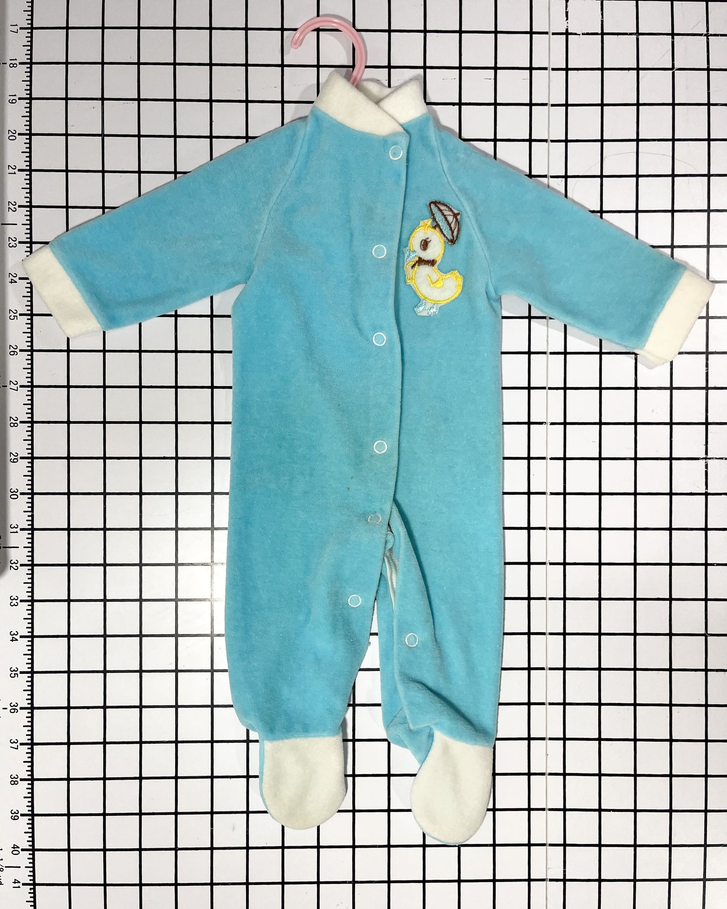 Vintage Blue Footed Sleeper - approx size 3-6mos