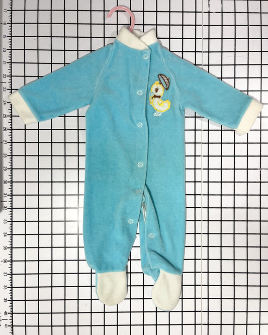 Vintage Blue Footed Sleeper - approx size 3-6mos
