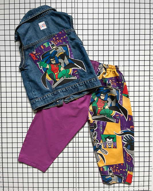 Batman & Robin Be Kind Rewind Denim Vest - size 8