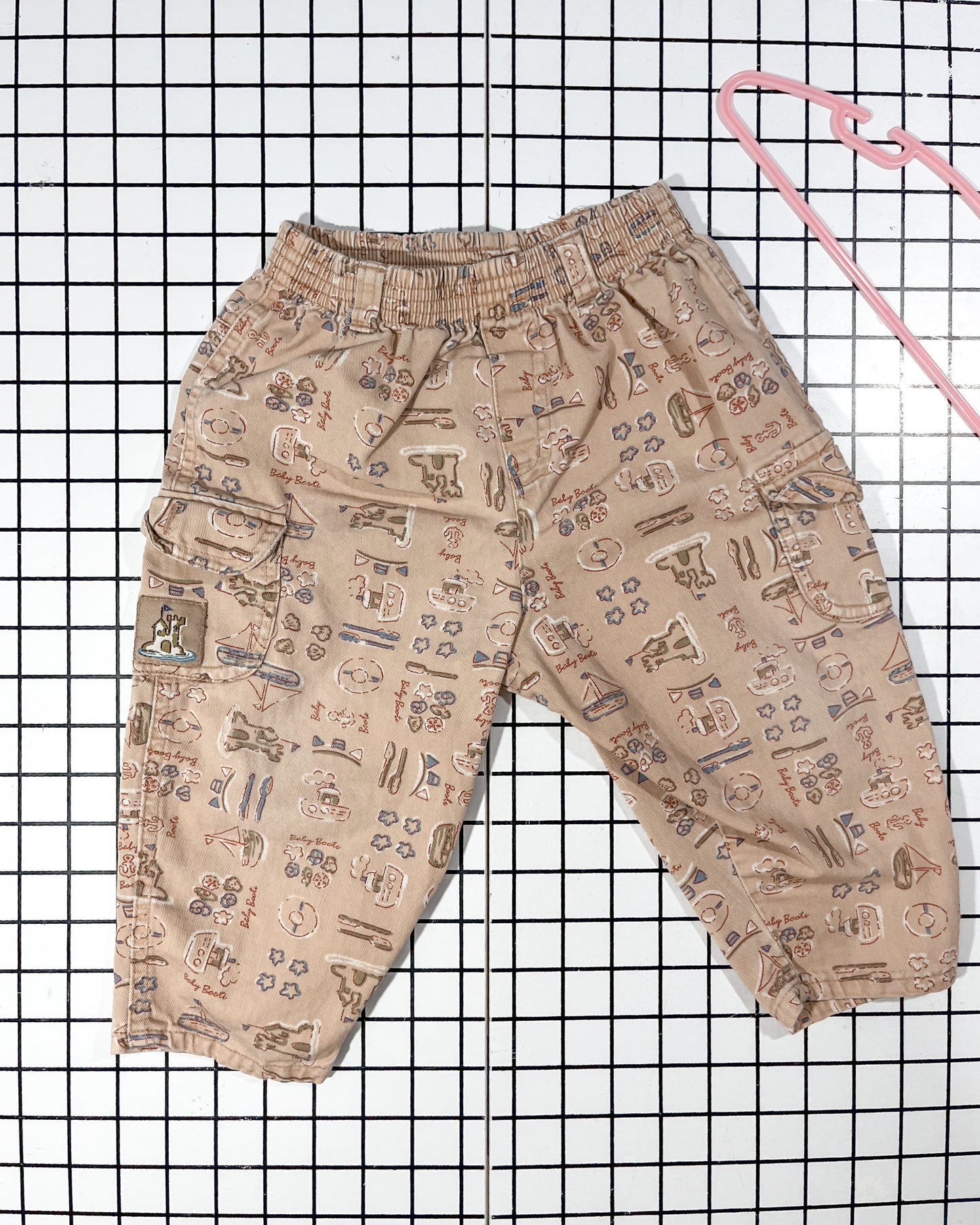 Vintage Sandcastle Cargo Pants - approx size 9-12mos