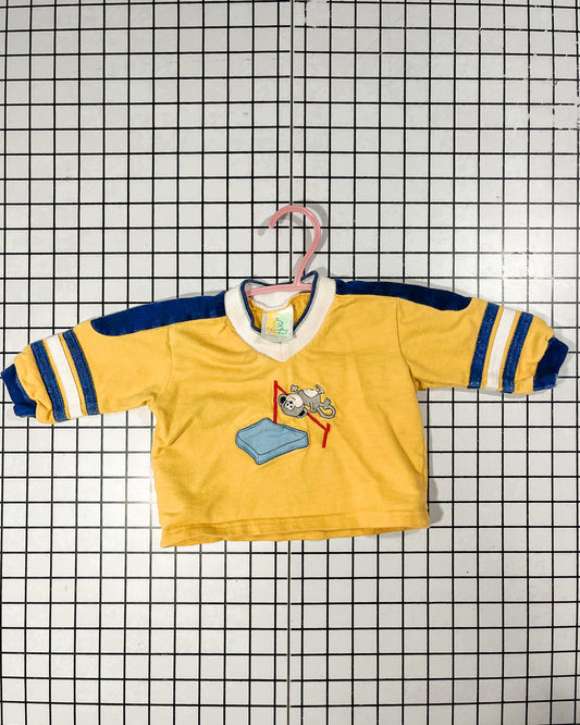 Vintage High Jumping Monkey Rugby T - approx size 6mos