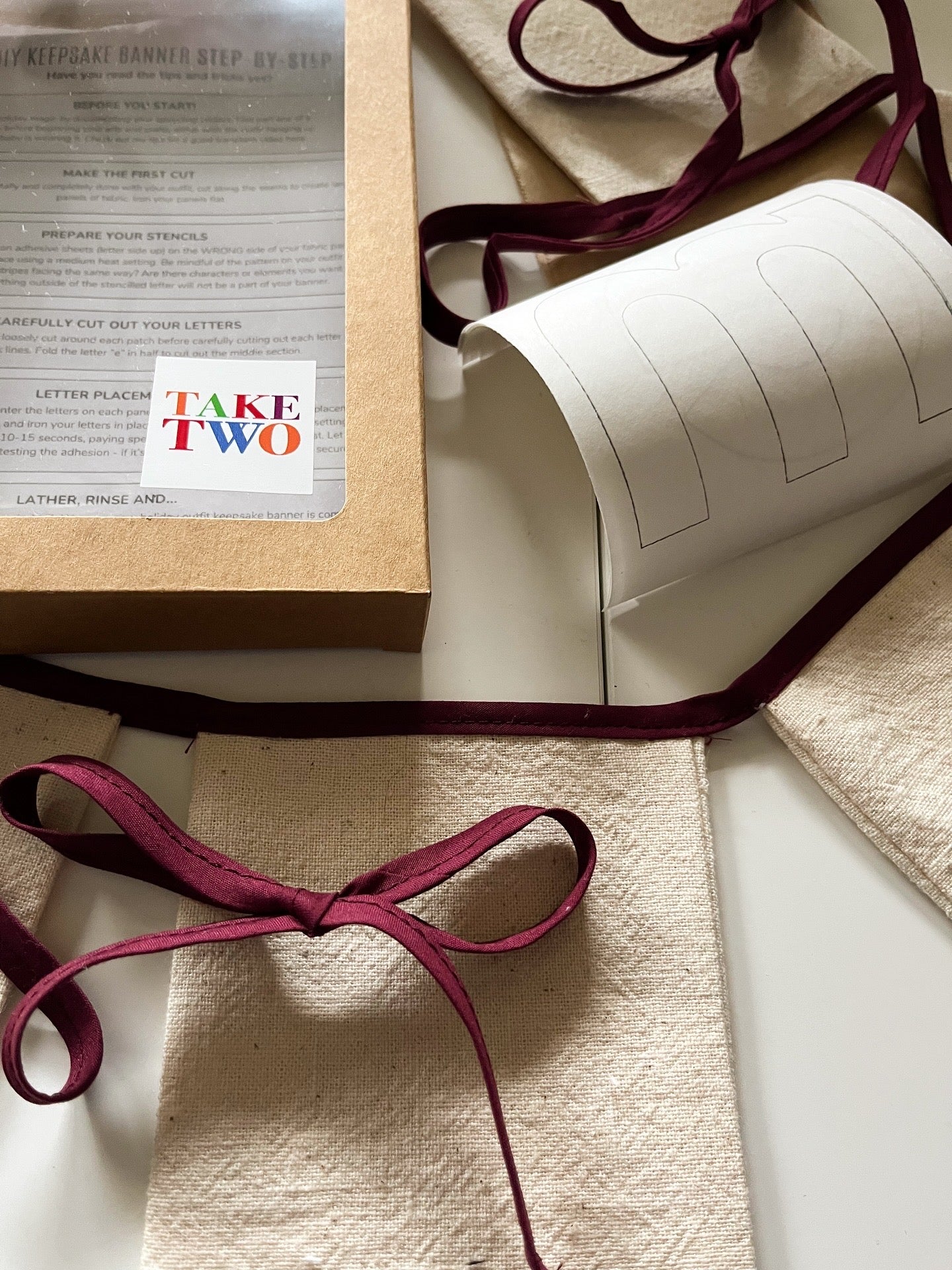 DIY keepsake banner - MERRY