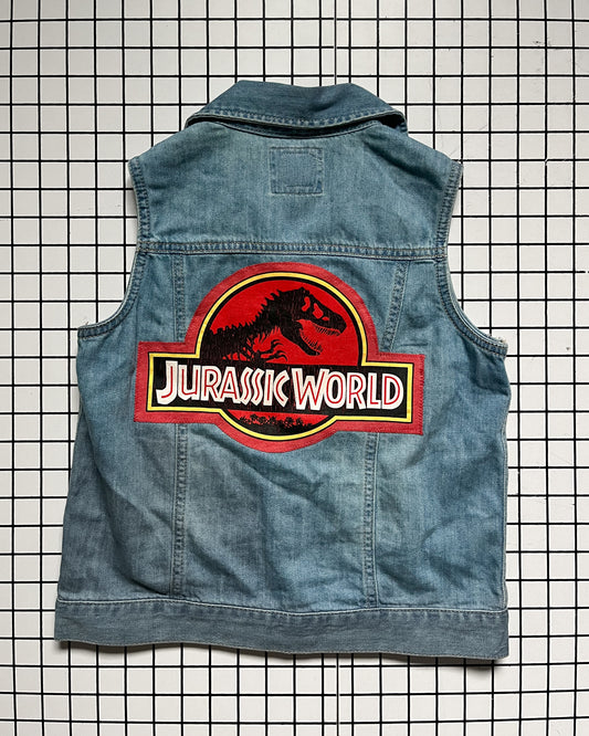 Jurassic World Be Kind Rewind Denim Vest - size 12