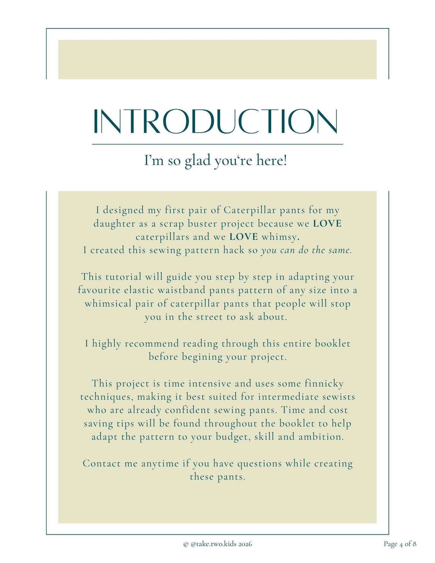 Caterpillar Pants Tutorial