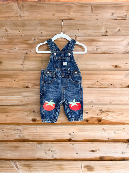 Dark Denim Tomato Overalls - size 0-3mos