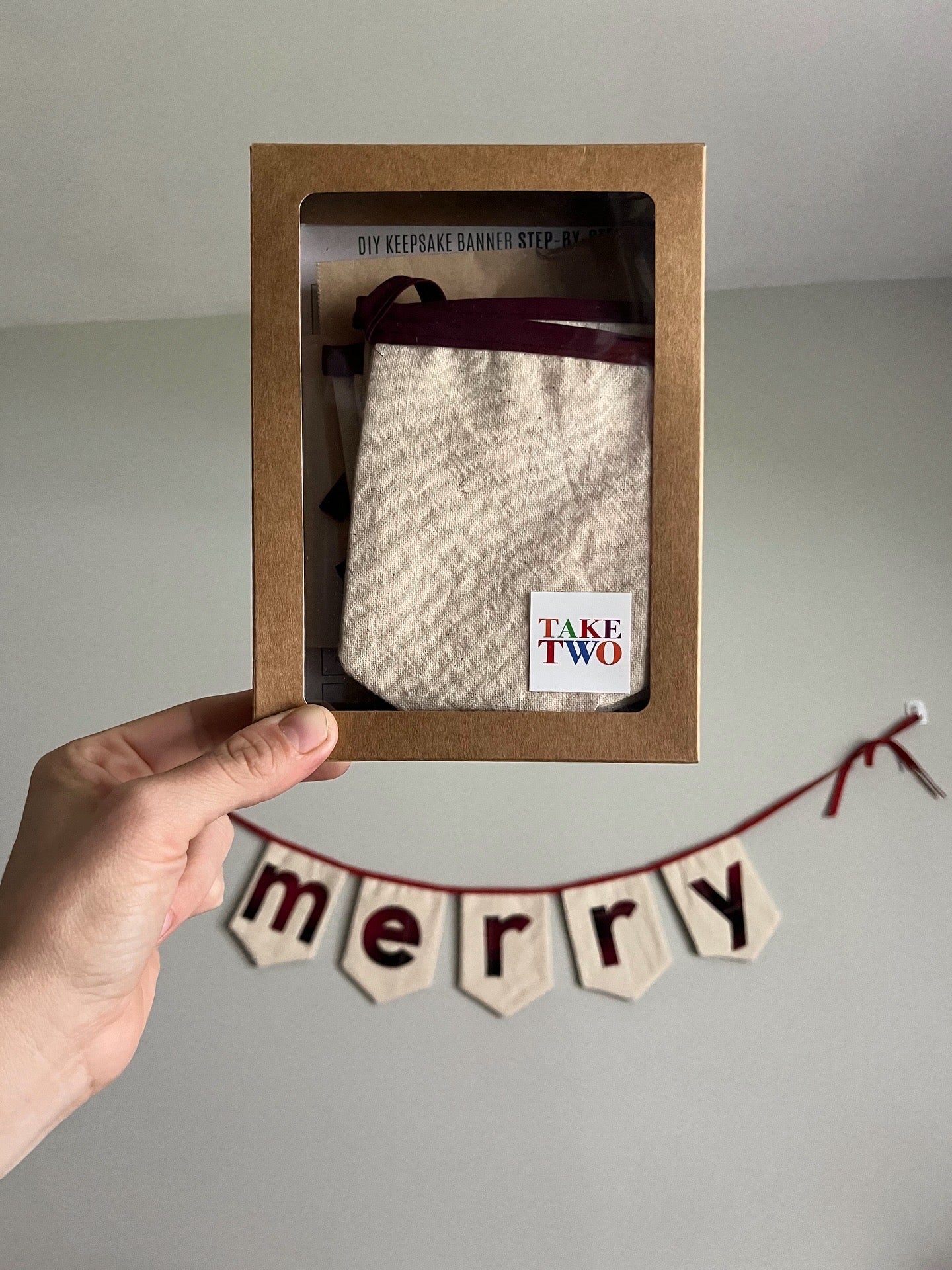 DIY keepsake banner - MERRY