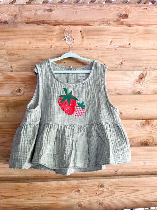 Strawberry  Peplum Top - size 10-12