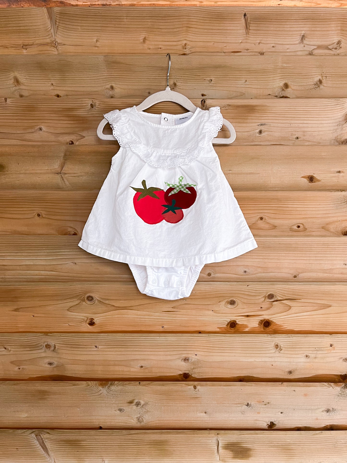 Frilly Tomato Dress/Onesie - size 12mos
