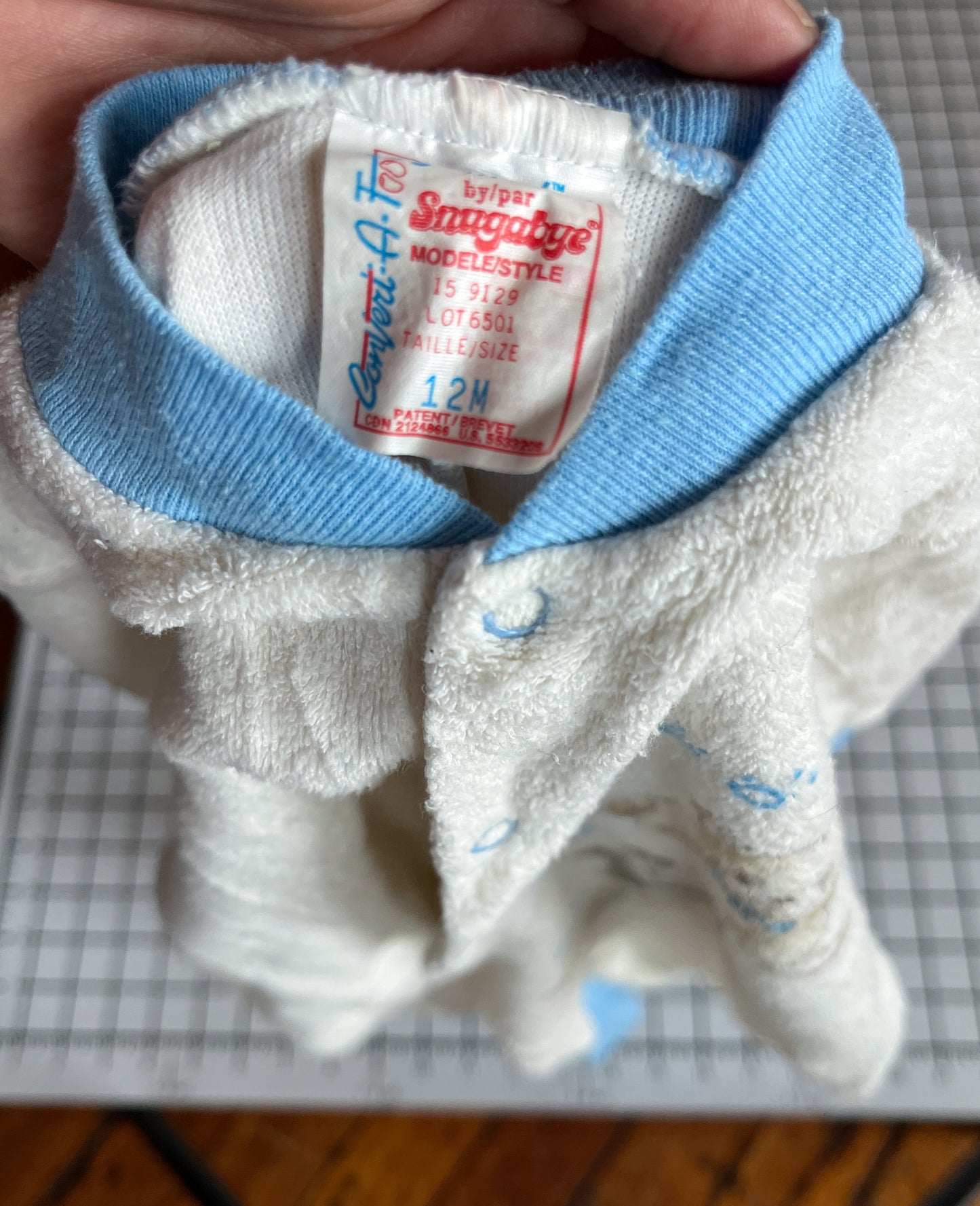 Teddy Bear Terry Snuggabye Sleeper - approx size 12m