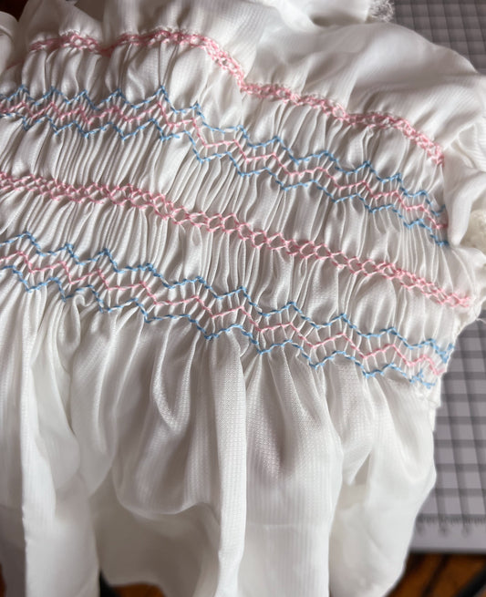 Smocked Sunday best dress - approx size 12m