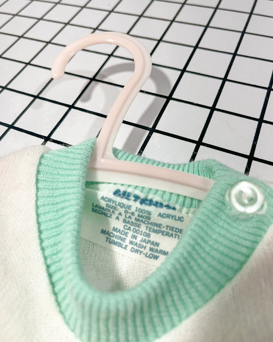 Vintage Striped Pastel Knit Sweater - approx size 6mos