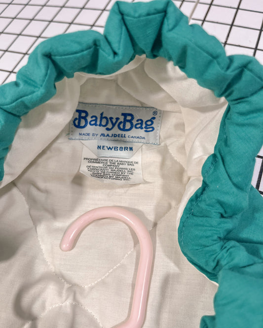 Vintage Teal Baby Bag - approx size nb-6mos