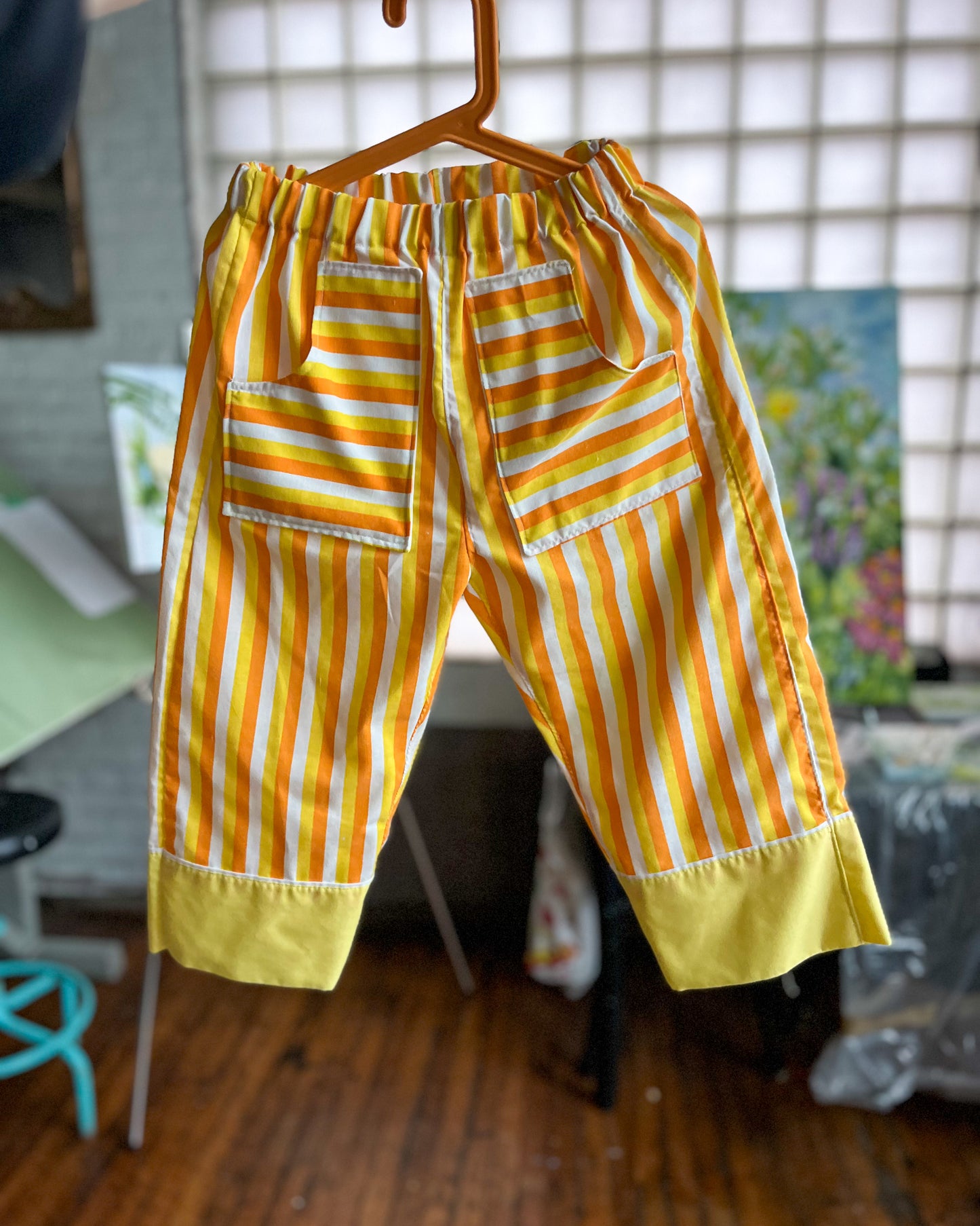 Yellow And Orange pillowcase Pant - size 4/5