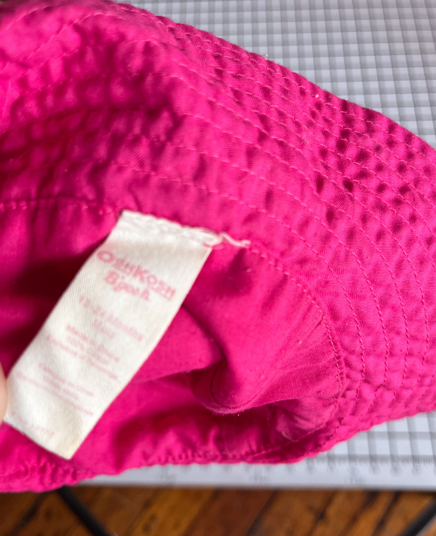 Pink Bucket Hat - approx size 1-2y