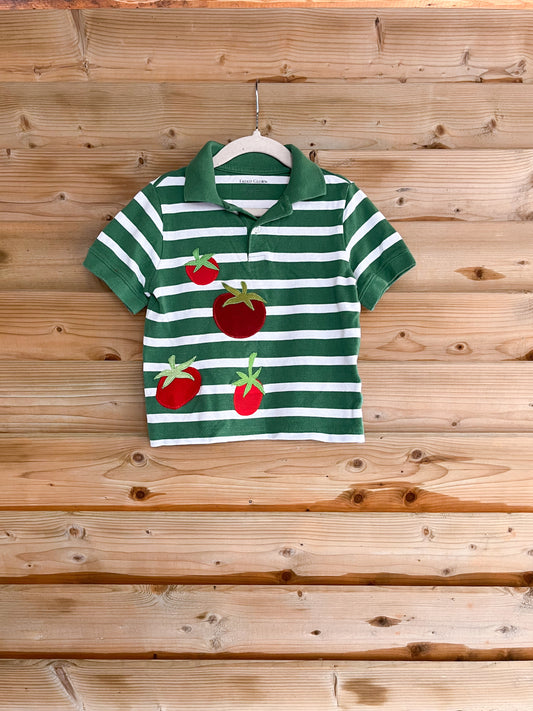 Green Striped Tomato Polo - size 3T