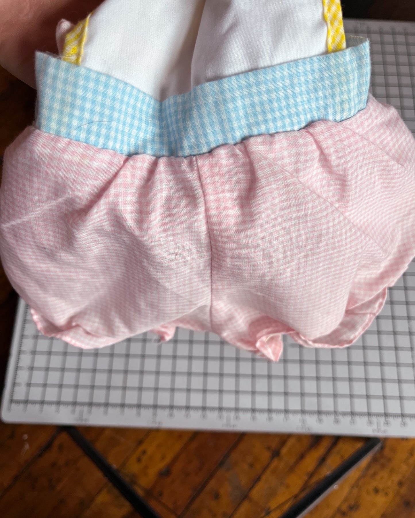 Pastel Gingham Bubble Romper  - approx size 9-12m