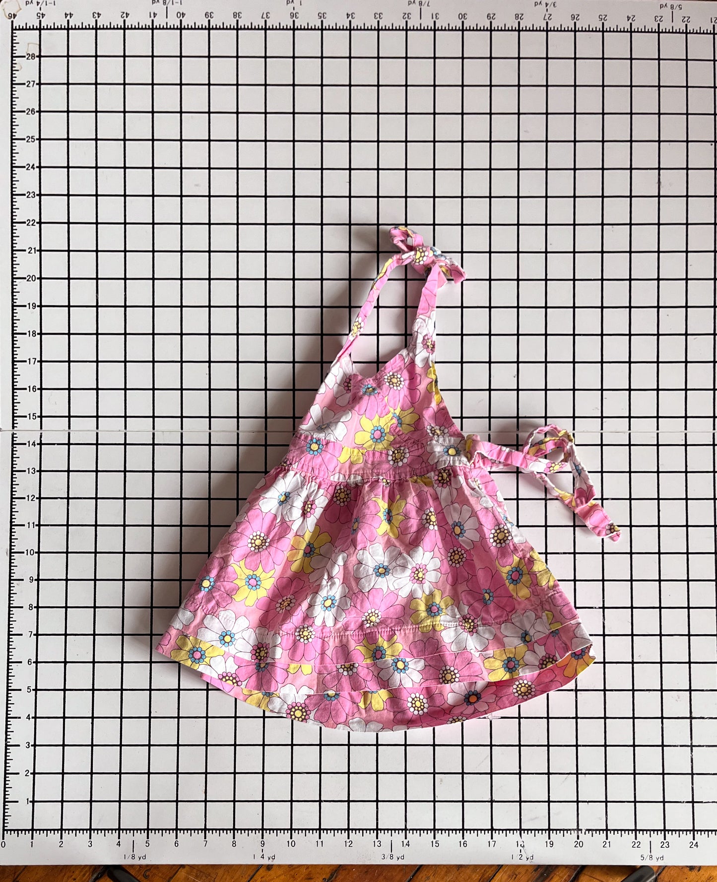 Pink Floral Halter Dress- approx size 6m