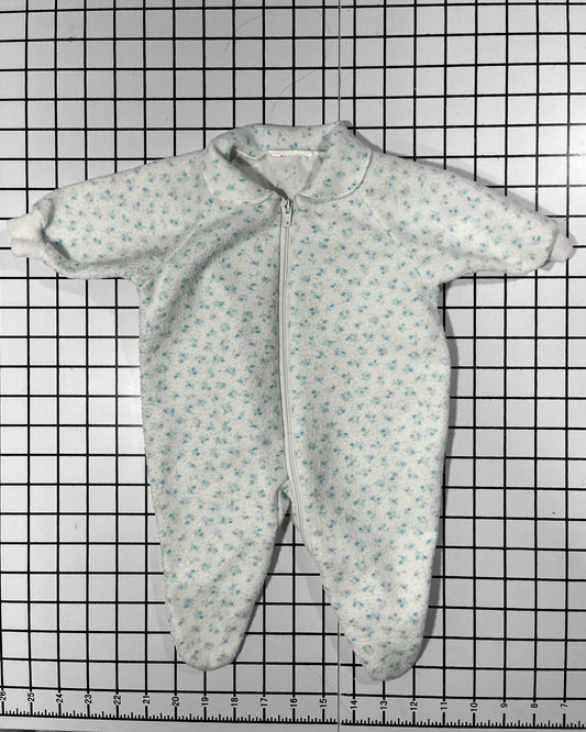 Vintage Full Zip Footed Sleeper - approx size 0-3mos