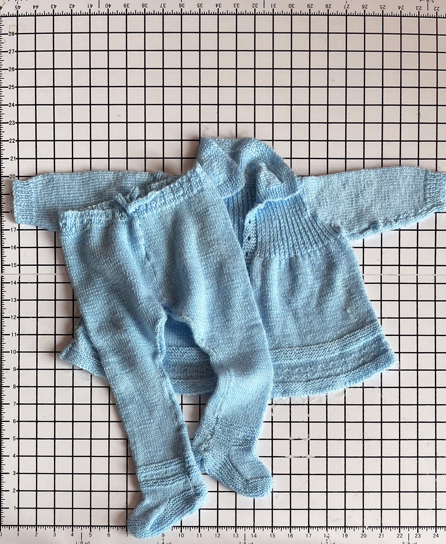 Matching Blue Knit set - approx size 9m