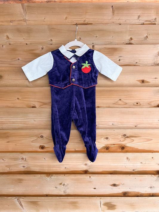 Vintage Velvet Tomato Infant Formal wear - size 0-6mos