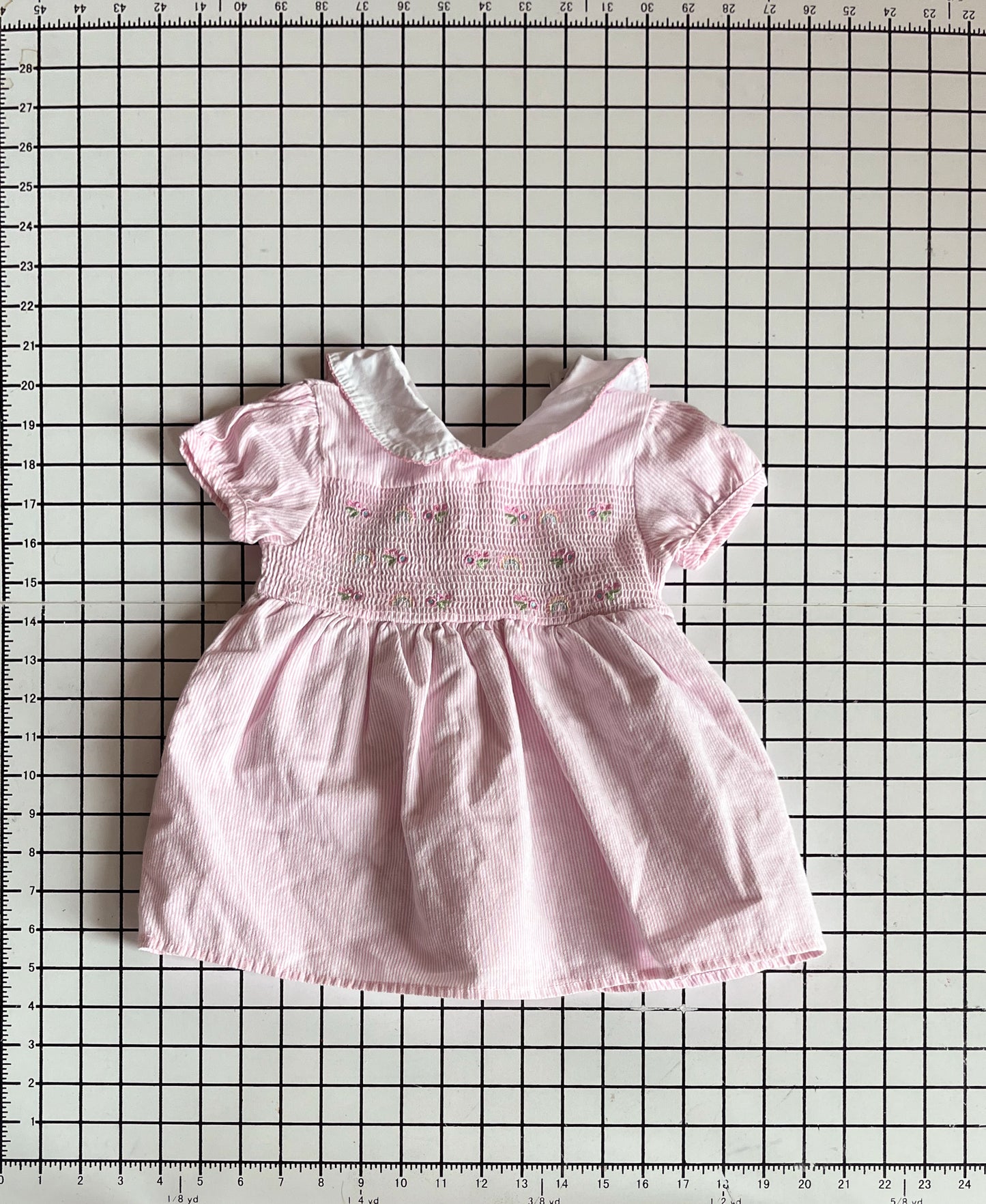 Smocked Floral Dress - approx size 18m
